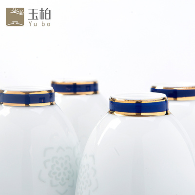 玉柏陶瓷-富贵祥和玲珑斗彩茶具